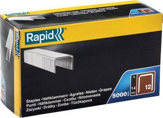 Rapid Zszywki Rapid z drutu płaskiego nr 12 (14 mm) - 5000 szt.