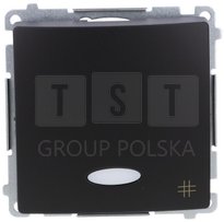 BMW7L.01/49 Simon Basic Łącznik krzyżowy z podświetleniem LED (moduł) 10AX, 250V, szybkozłącza, czarny BMW7L.01/49