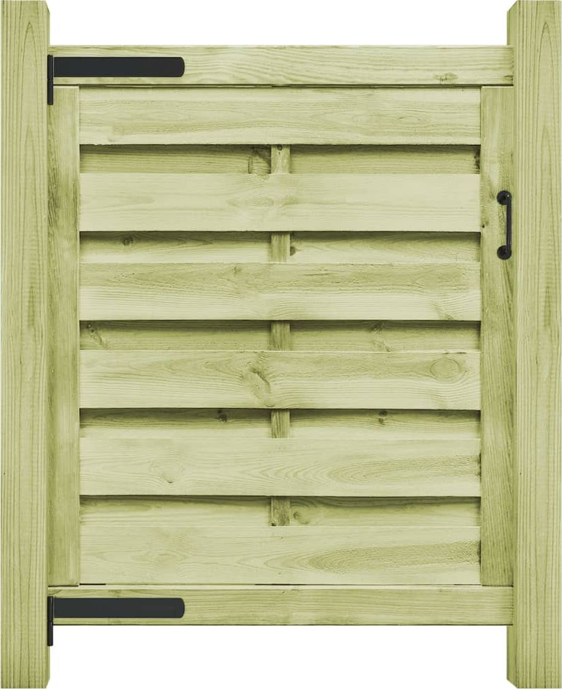 vidaXL Furtka ogrodowa, impregnowana sosna FSC, 100x100 cm, zielona