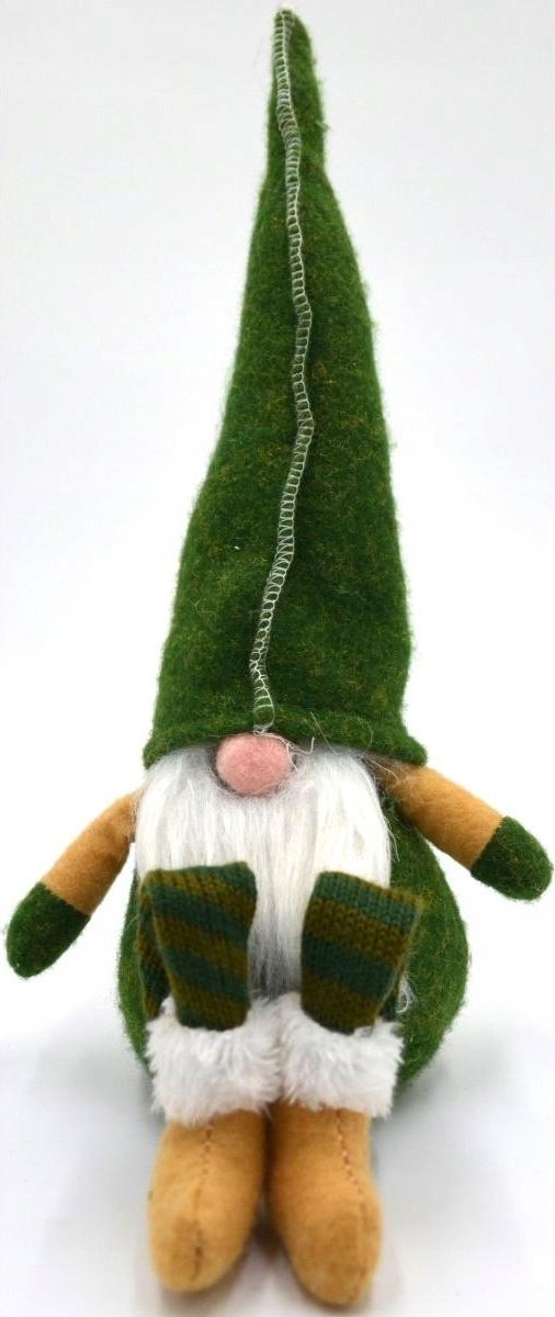 Saska Garden SKRZAT KRASNAL GNOM DEKORACYJNY 30+15CM ZIELONY