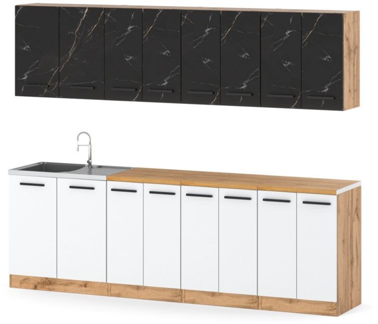 Kuchnia Modułowa Z Blatem Remino 2.6m Modułowa Wotan San Sebastian Biały