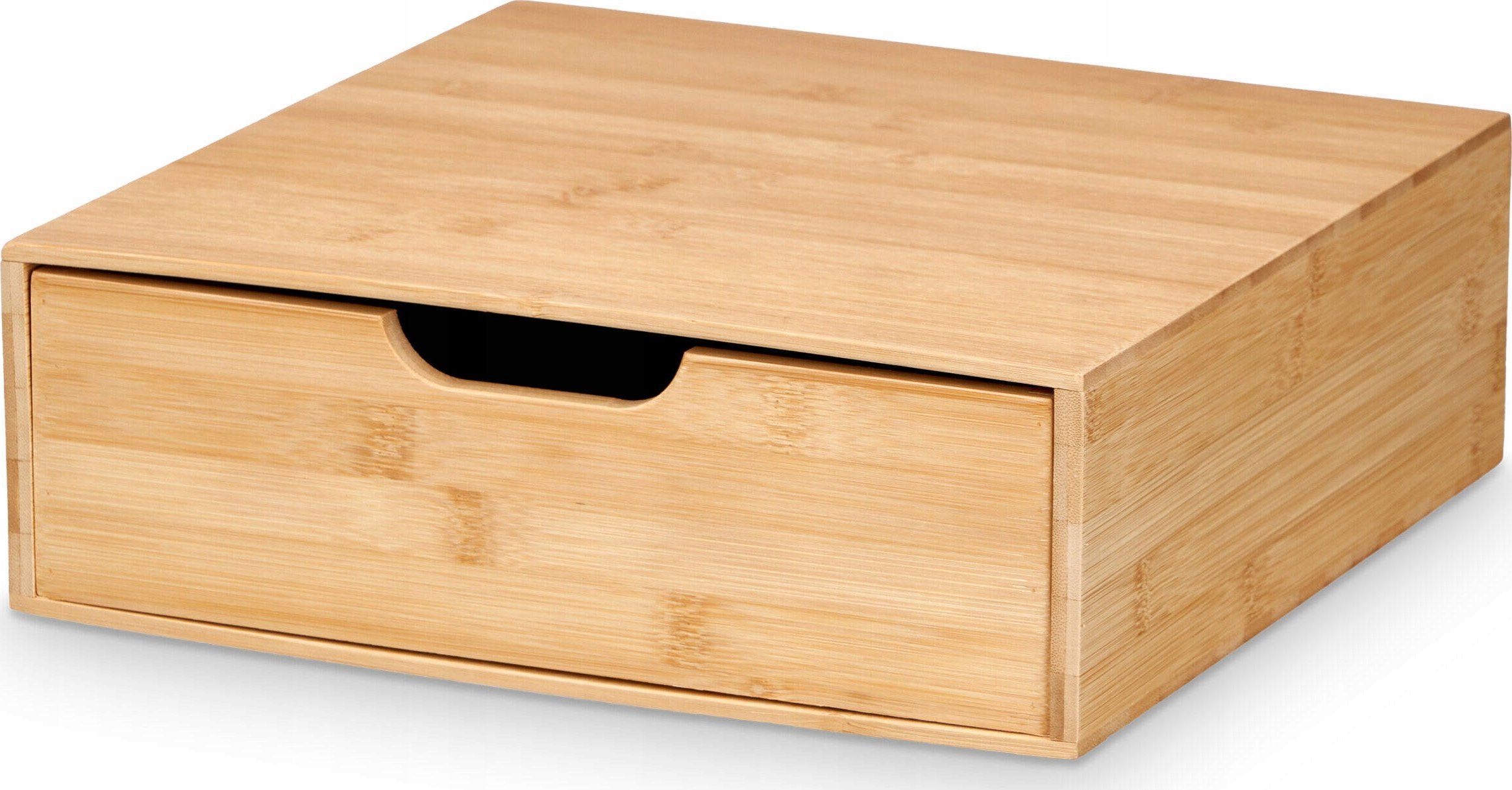 Kinvara Bambusowy pojemnik z szufladką ECANU, 30 x 30 x 10