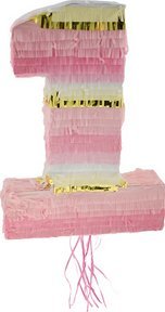 GoDan Piniata Jedynka różowa 50x35x7.5cm