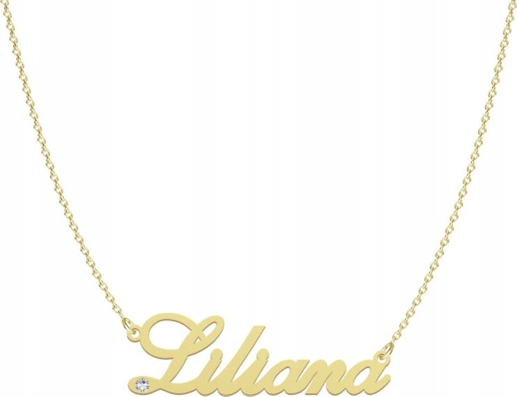 Radziszewska Jewellery Pozłacany Naszyjnik z imieniem LILIANA Dedykacja