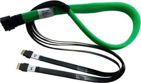 Broadcom SFF 8654 - SFF 8654, 1m, Czarno-zielony (05-60004-00)