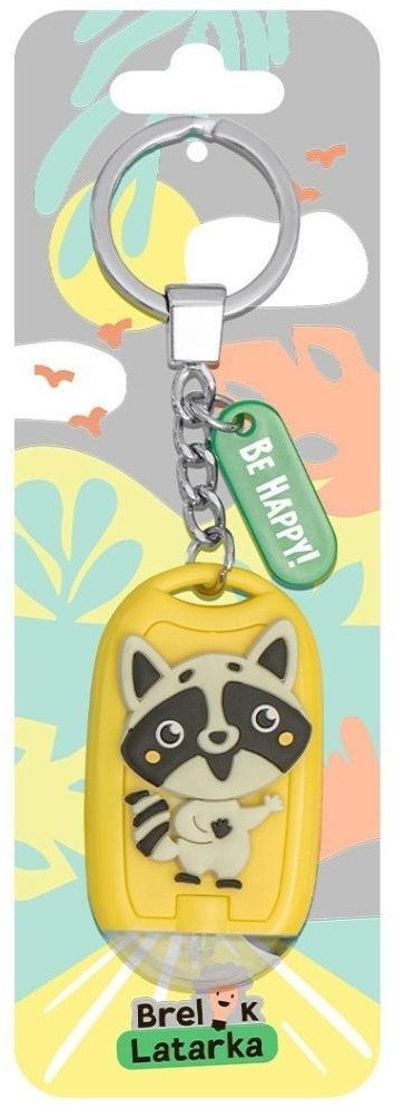 Brelok 3D z latarką - Be Happy!