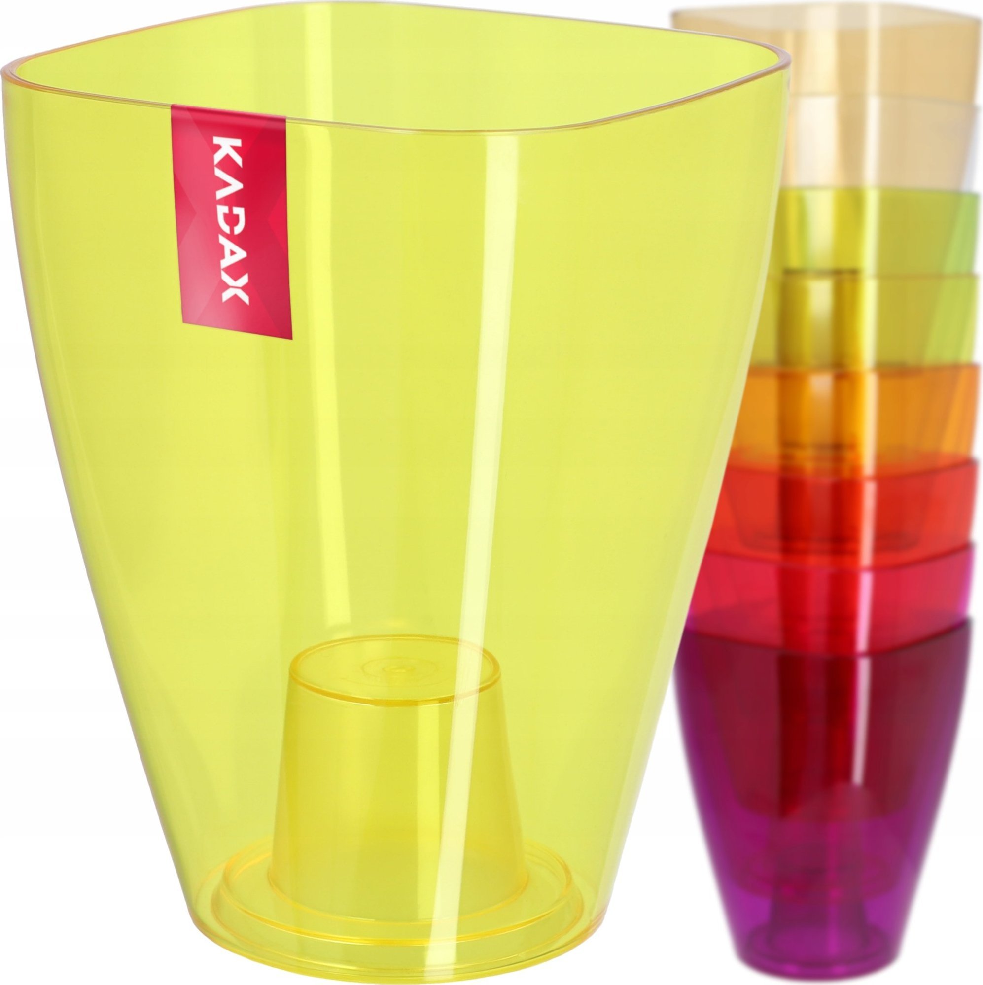 Kadax Doniczka Osłonka Na Storczyk Kwiaty Żółta 12cm