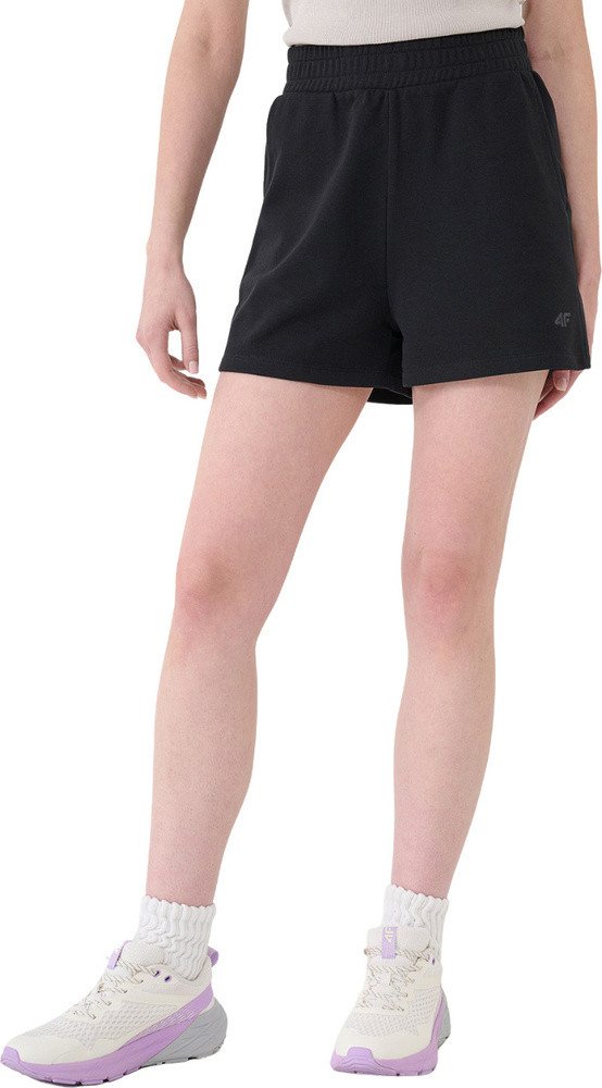 Spodenki damskie 4F CAS F542 głęboka czerń 4FWMM00TSHOF542 20S L