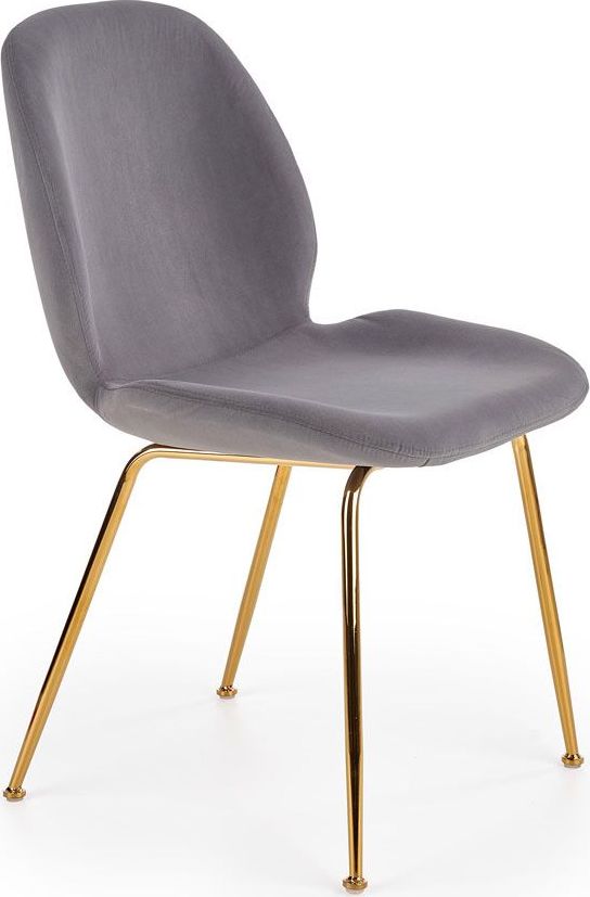 Elior Tapicerowane krzesło w stylu glamour Divine - Popielate