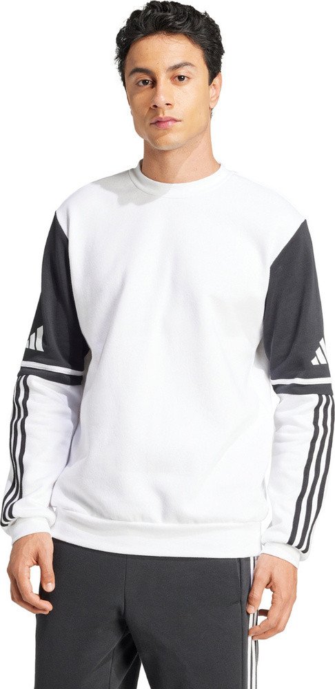 Bluza męska adidas Squadra 25 Sweat Crew biało-czarna JD2959 XL