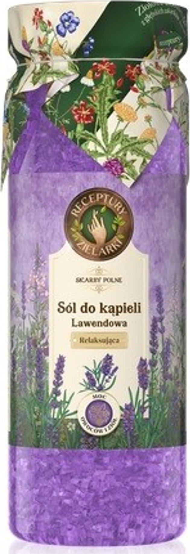 RECEPTURY ZIELARKI Skarby Polne Relaksująca Sól do kąpieli - Lawendowa 700g