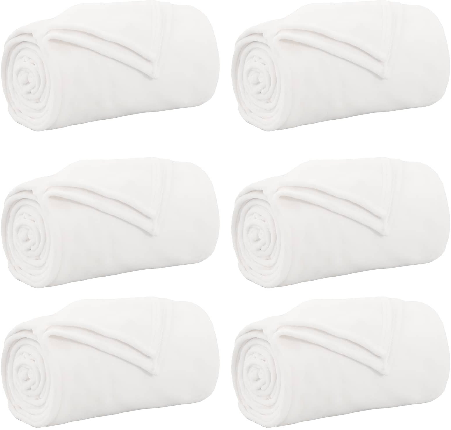 vidaXL Koce narzutowe 6 pcs Biały 220 x 240 cm Polar