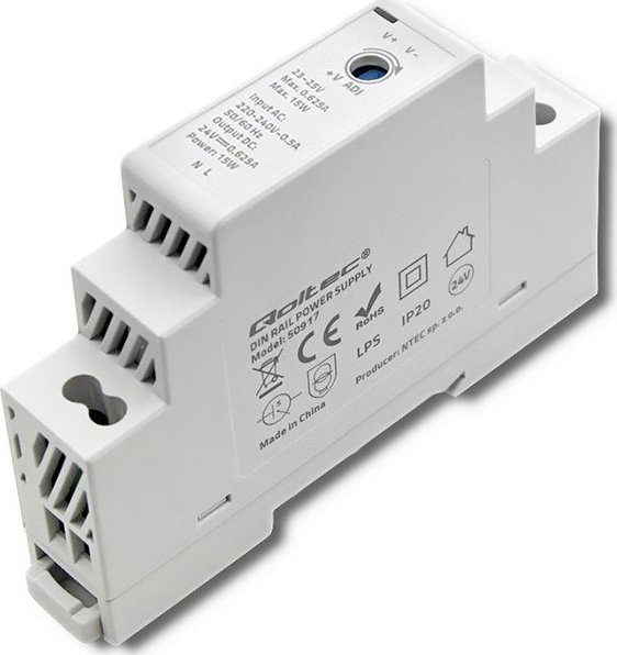 Qoltec QOLTEC 50917 DIN rail power supply 15W 24V 0.625A Gray