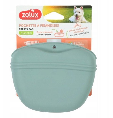 ZOLUX Saszetka na przysmaki dla psa silikonowa na magnes zielona