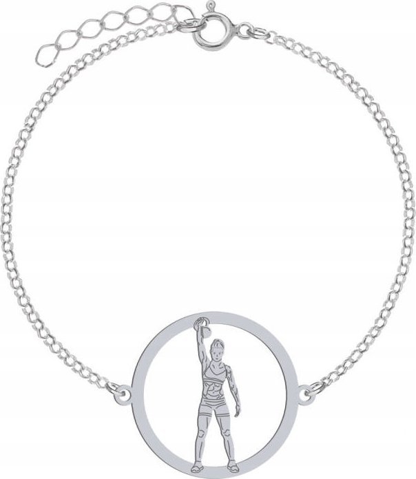 Radziszewska Jewellery Bransoletka Srebrna Kettlebell Crossfit Kobieta 925 GRAWER DEDYKACJA GRATIS