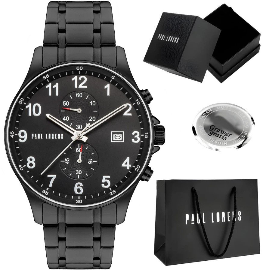 Zegarek męski Paul Lorens GHOST-1A5 Z GRAWEREM