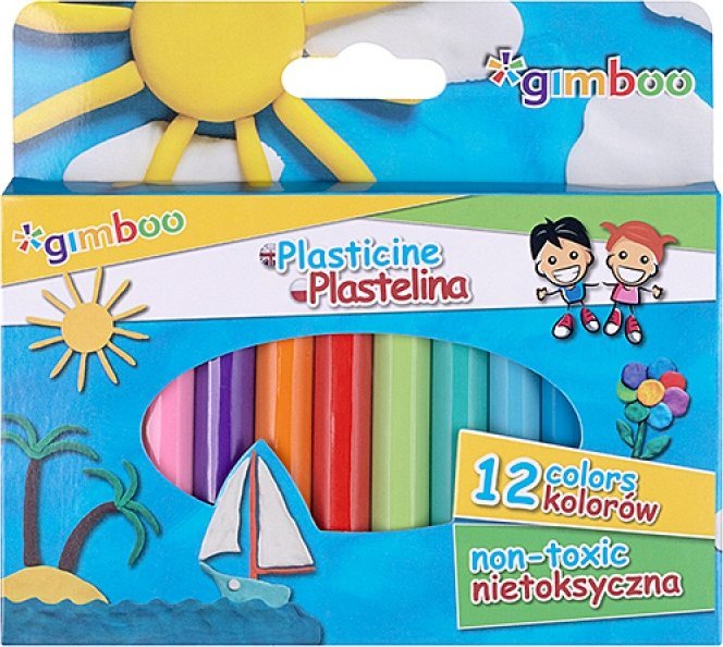 Gimboo Plastelina, 12szt., mix kolorów