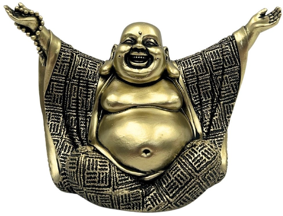 Figurka Buddy Radosny Budda Złota Dekoracja - 4406FJH