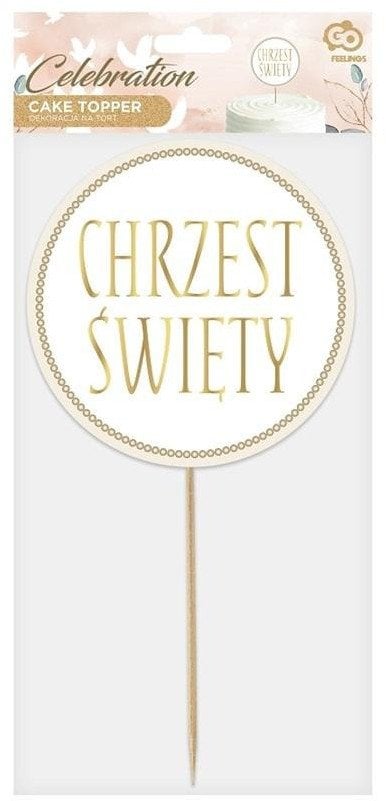 Dekoracja na tort Chrzest Święty 14cm