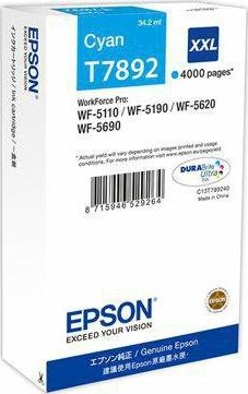 Tusz Epson Epson Tusz Wf5110 T7892Xxl Cyan 34,2Ml