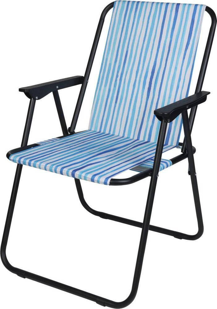 Enero Krzesło turystyczne z podłokietnikami 52x44x75cm składane blue lines