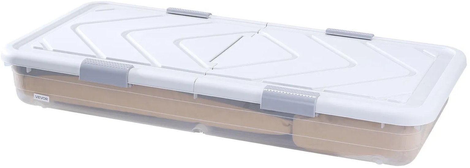 Pojemniki pod łóżko 4szt, z kółkami, z pokrywą, organizacja ubrań