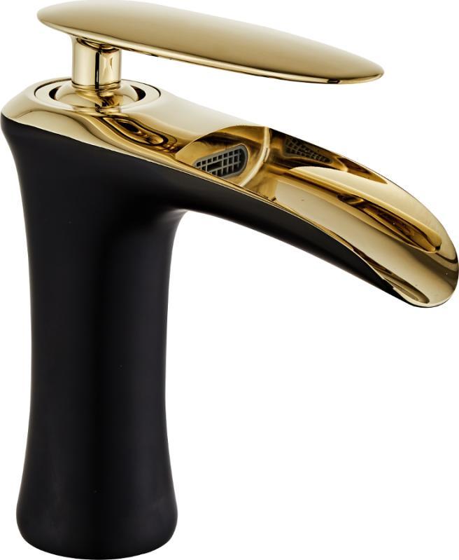 Bateria umywalkowa Mexen Mexen Lyra bateria umywalkowa, czarna/złota - 745300-75