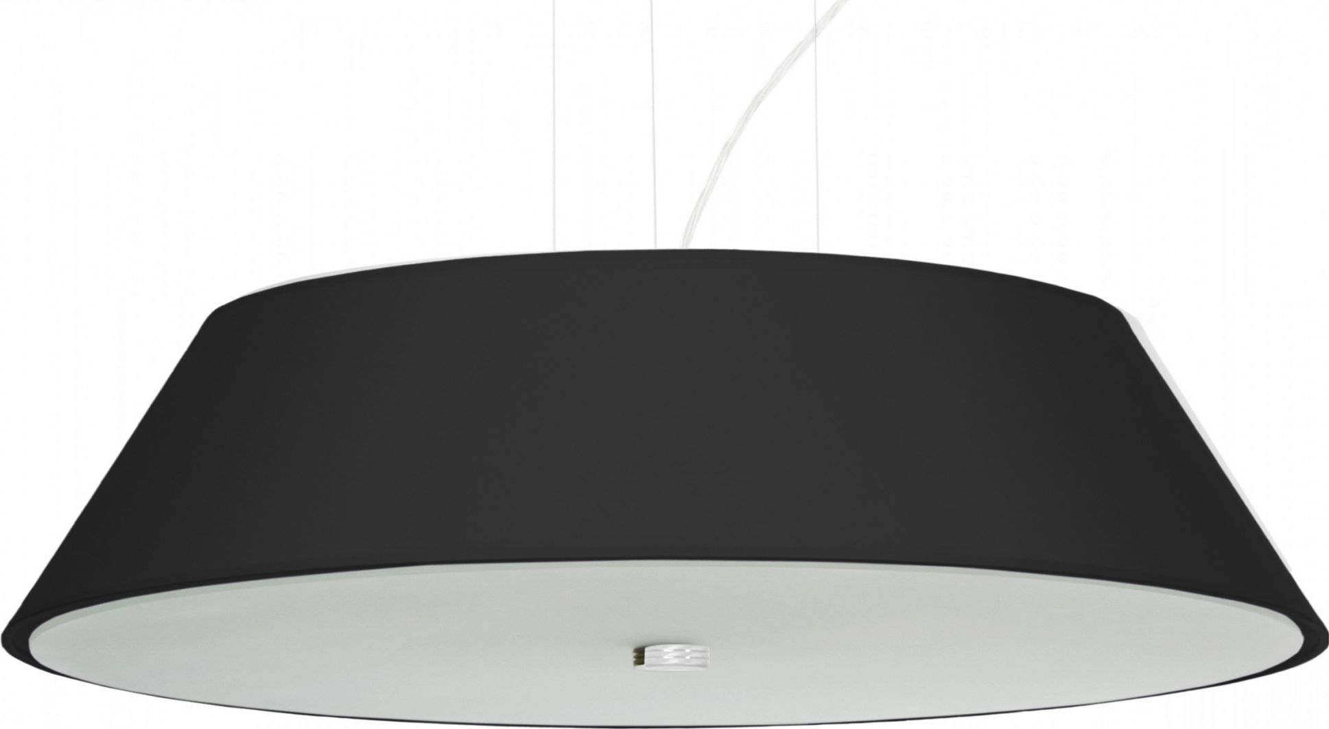 Lampa wisząca Lumes Czarny żyrandol z okrągłym abażurem - EX701-Vegi