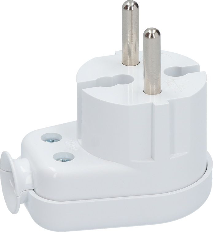 Timex Wtyczka kątowa b/u 16A 2P, 250V, biała (WT-6)