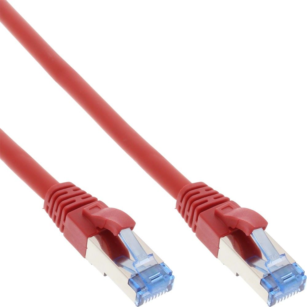 InLine Patch Cable - S / FTP (PiMf) - Cat.6A - 500MHz - Halogen Free - Copper - Red - 15m (76815R)