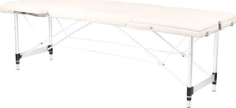 Activeshop STÓŁ SKŁADANY DO MASAŻU ALUMINIOWY KOMFORT ACTIV FIZJO 3 SEGMENTOWY CREAM