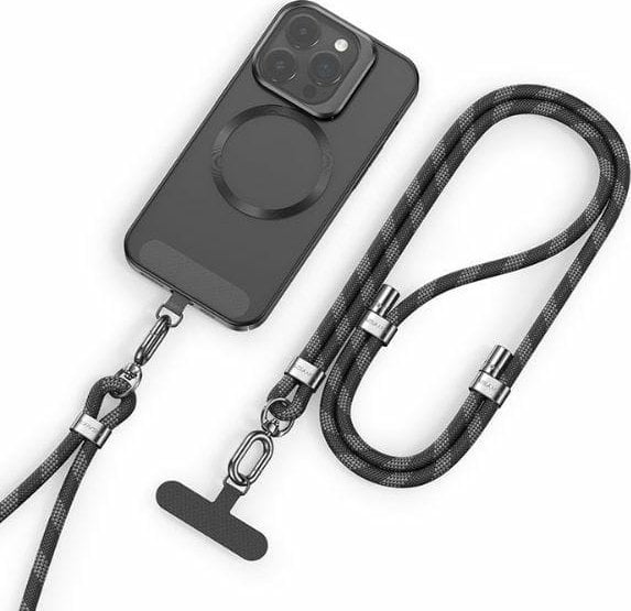 Usams USAMS Uniwersalna smycz do telefonu 1,6m szary/grey ZB316GS01 (US-ZB316)