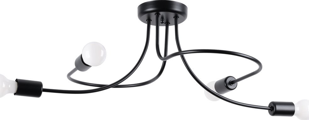 Lampa wisząca Sollux Lighting SOLLUX Żyrandol LEVAR 4 czarny 4 x E27 SL.1455