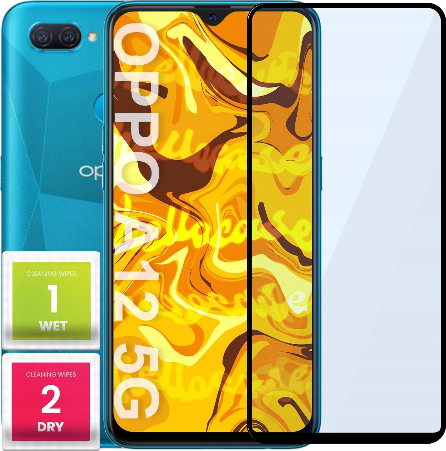 Hello Case SZKŁO HARTOWANE DO OPPO A12 5G PEŁNE NA CAŁY EKRAN SZKIEŁKO OCHRONNE SZYBKA