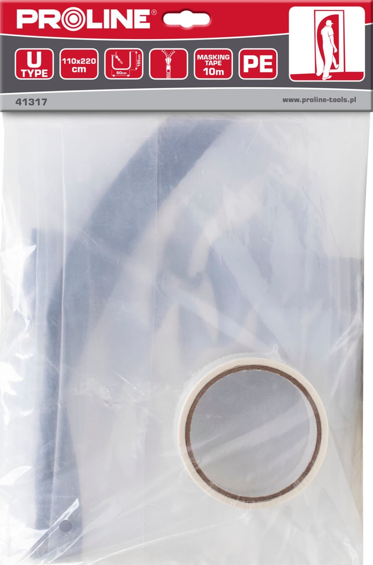 Pro-Line KURTYNA PRZECIWPYŁOWA Z ZAM. TYP "U", 110CM X 220CM, PROLINE