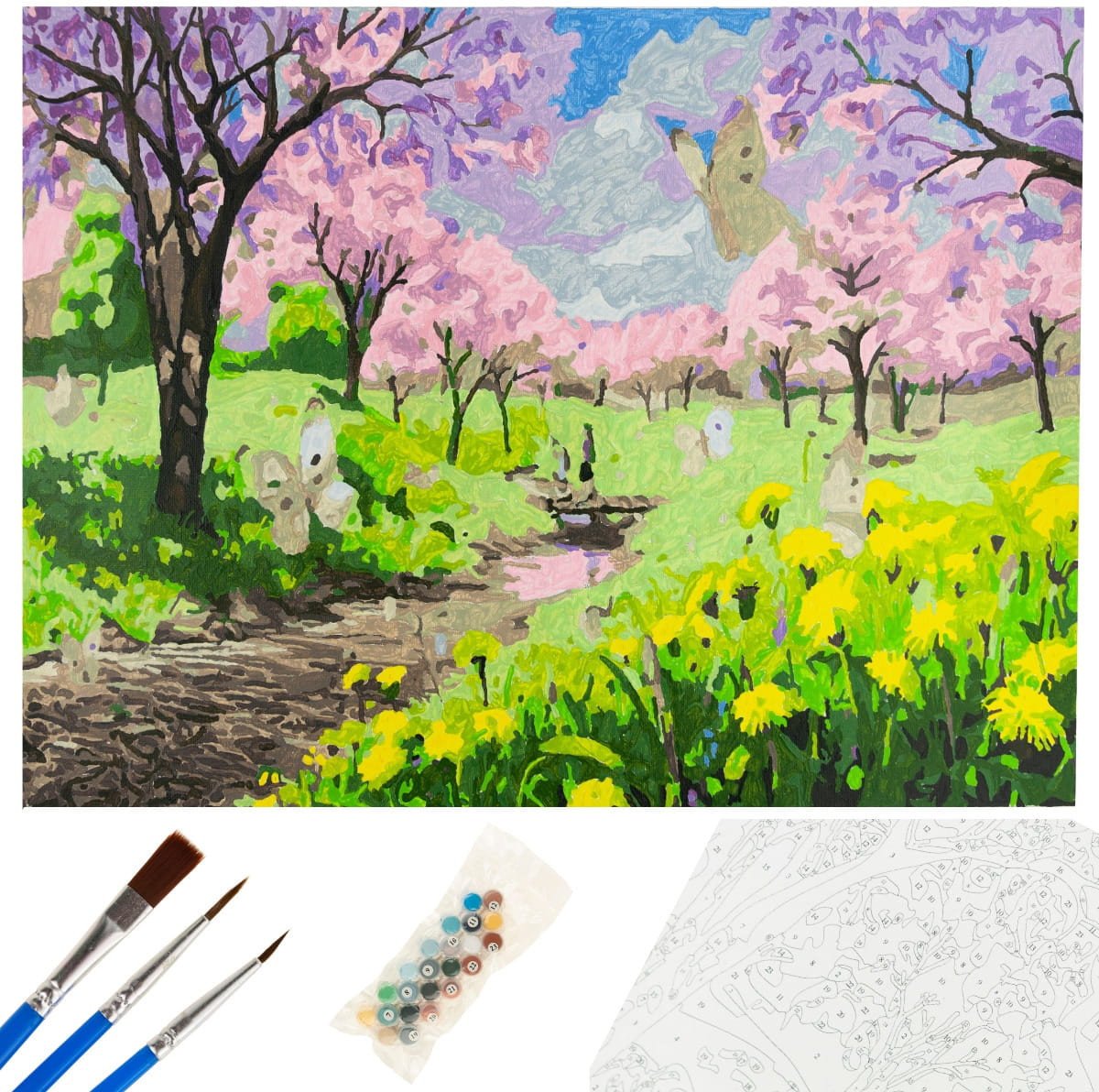 TG64616-2 OBRAZ DO MALOWANIA PO NUMERACH PEJZAŻ BEZ RAMY