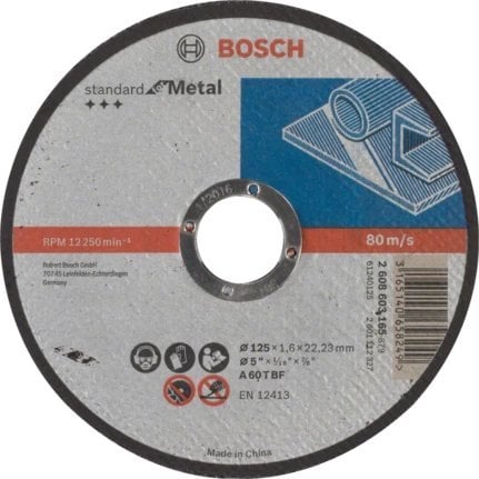 Bosch Bosch cutting disc Standard for Metal 125 x 1.6 mm (A 60 T BF)
