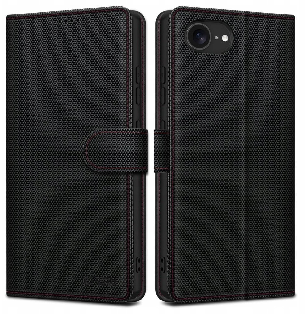 Tech-Protect Etui z klapką Wallet RS Apple iPhone 16e Black/red