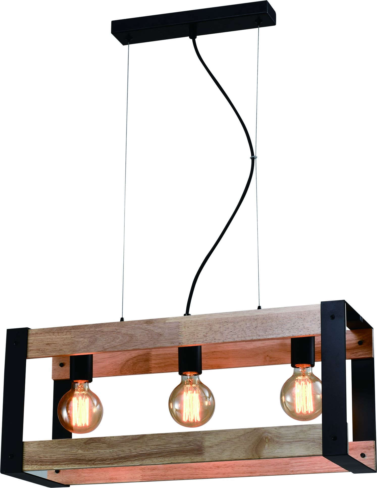 Lampa wisząca Candellux Loftowa lampa sufitowa LED Ready czarna Candellux Varna 33-79077