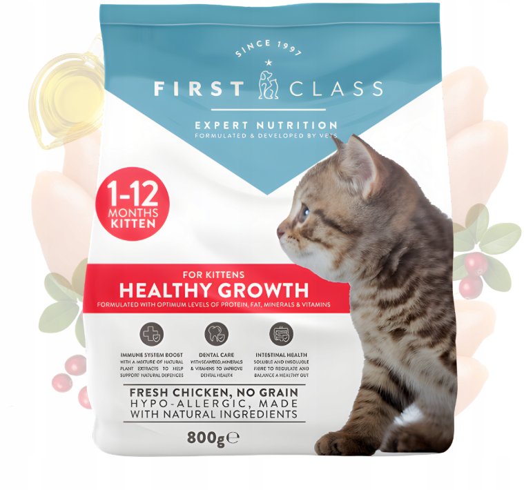 Wild Farm First Class Kitten Sucha karma dla kota Świeży Kurczak 800g