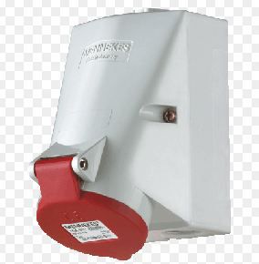 Mennekes Gniazdo naścienne 2-częściowe zaciski śrubowe 63A 400V IP44 (MEN1145A)