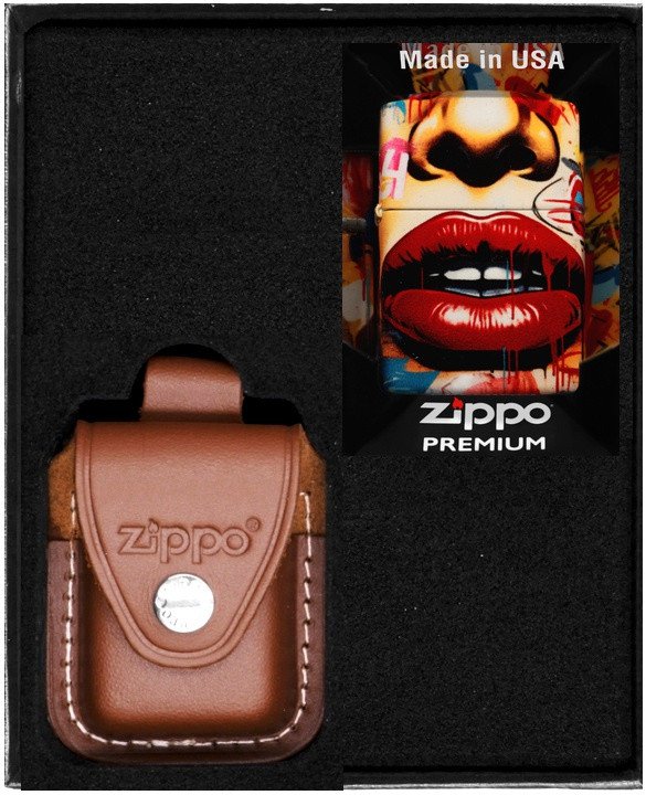 Zestaw ZIPPO Zapalniczka STREET ART FACE DESIGN Prezentowy No4