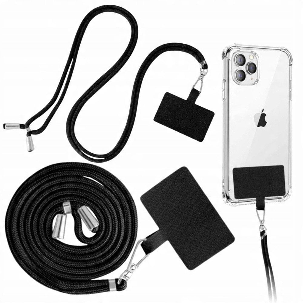 ECONOMY SMYCZ UNIWERSALNA NA SZYJĘ DO TELEFONU CZARNA