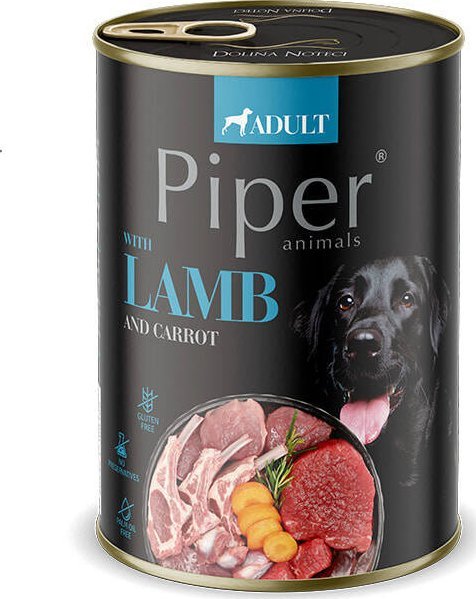Mokra Karma dla psa Piper Animals z jagnięciną i marchewką 400 g