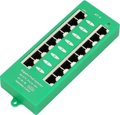 ExtraLink EXTRALINK ACTIVE POE INJECTOR 8 PORT GIGABIT 802.3AT/AF MODE A