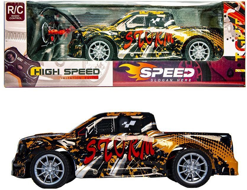 Auto wyścigowe zdalnie sterowane pomarańczowe