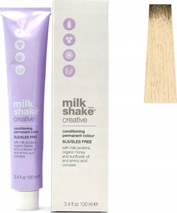 Milk Shake Milk Shake, Creative, SLS/SLES-Free, Permanent Hair Dye, 1010N Platinum Lightest Blond, 100 ml For Women
