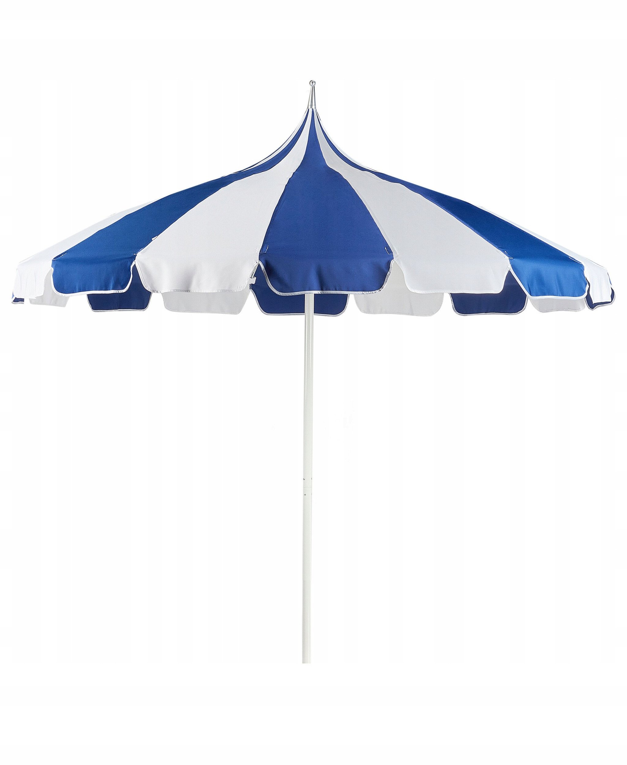Beliani Parasol ogrodowy ⌀ 245 cm niebiesko-biały MINOA