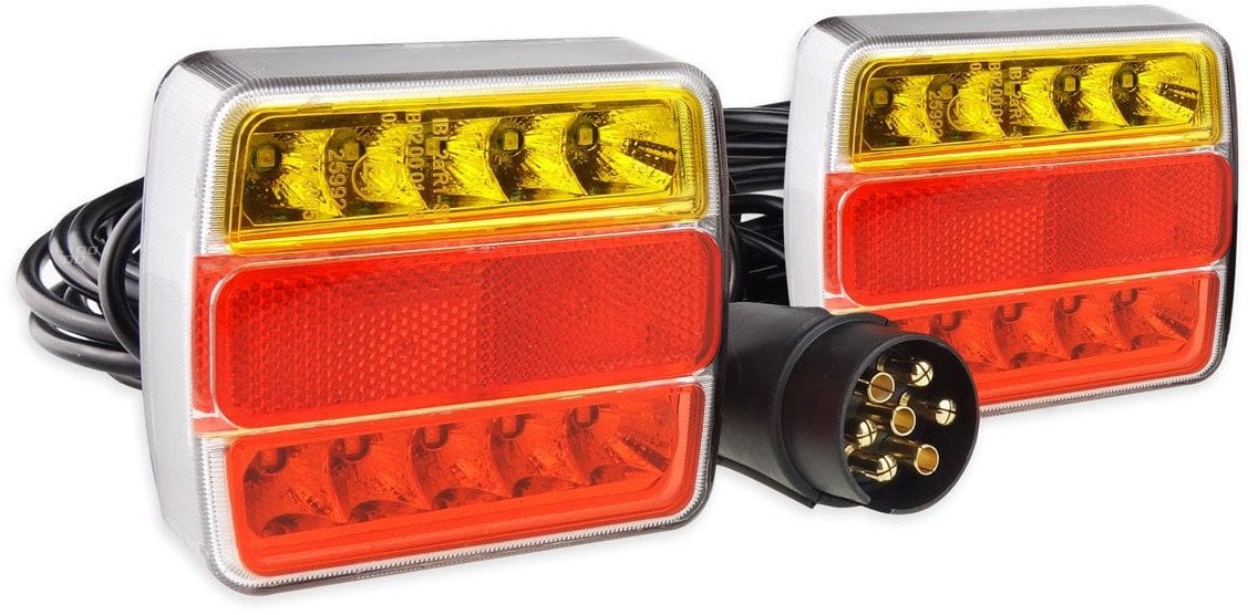 Zestaw świateł led do przyczepki na magnes 12v amio-02141