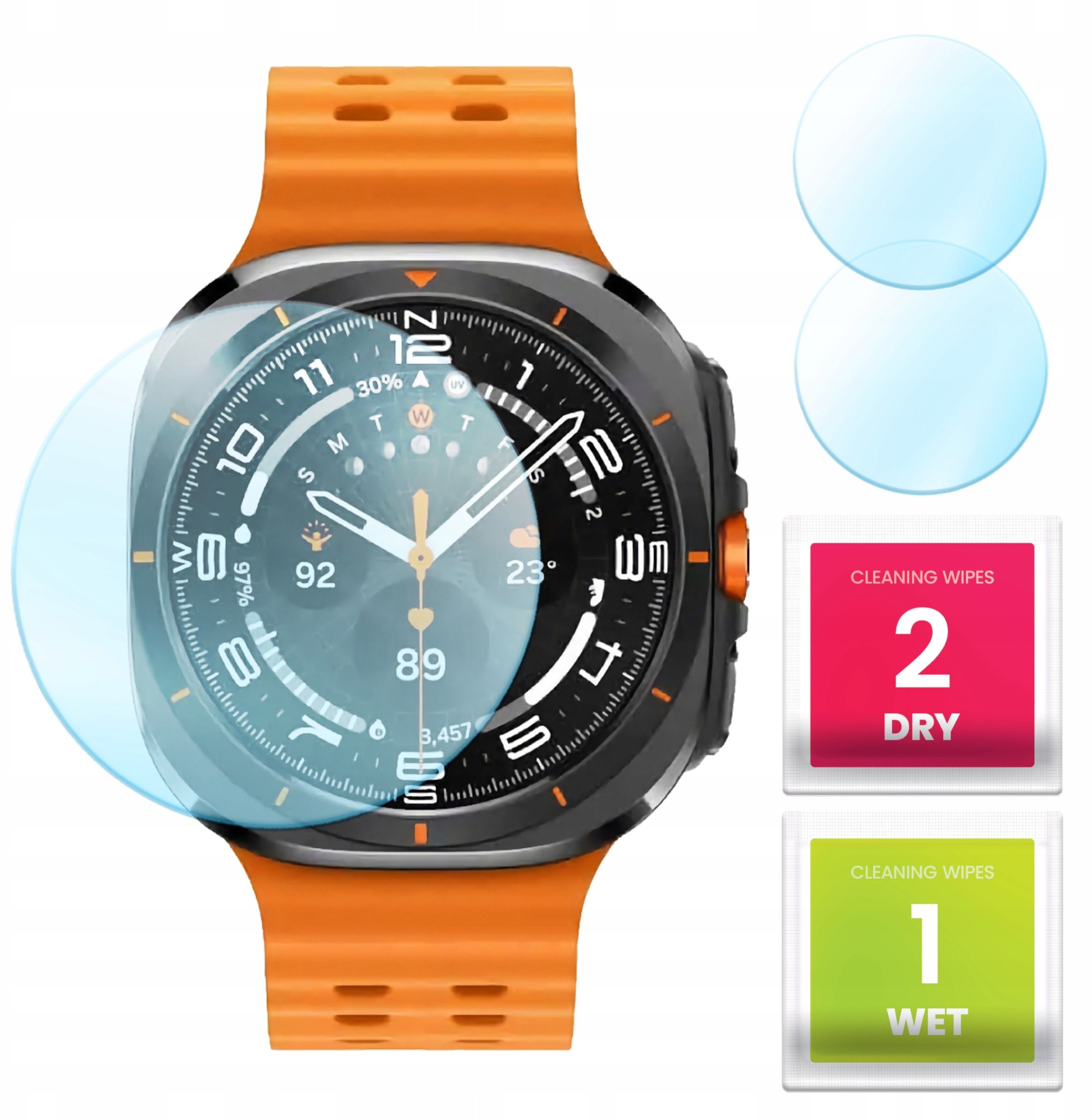 2-PAK Szkło Hybrydowe do Samsung Galaxy Watch 7 Ultra (Szkiełko, Ochronne)